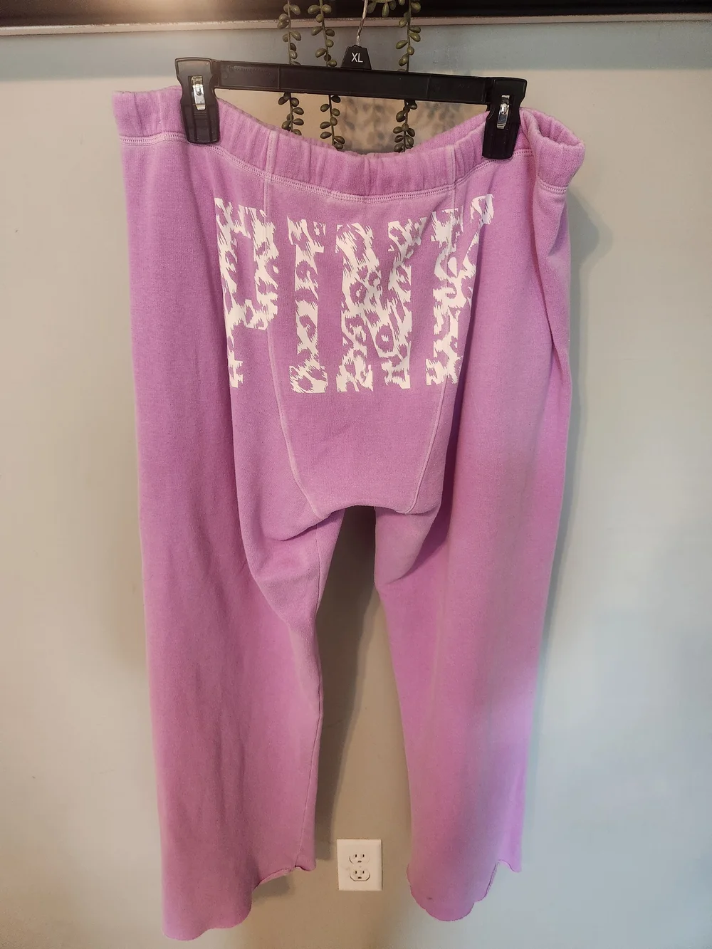 PINK Victoria's Secret Lavender Y2K Wide Leg Sweatpants, Womens, Oversized Large - Picture 4 of 7